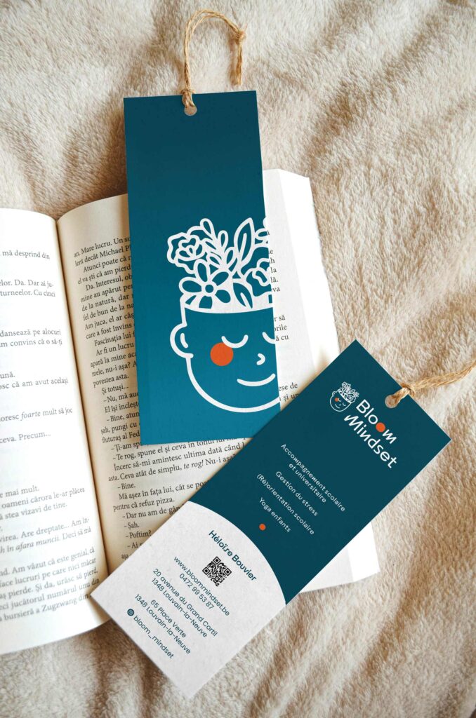 carte de visite marque page graphiste 