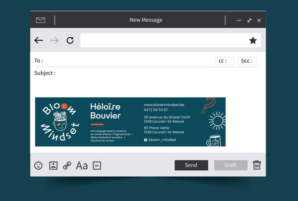 signature mail graphiste freelance